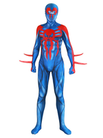 Fasching Spider Man Cosplay 2099 New Era Spider Man Blau Lycra Spandex Overall Trikot Marvel Comics Cosplay Karneval Kostüm Faschingskostüme
