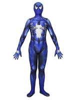 Fasching Spider Man Cosplay Spider Man Blau Film Venom Lycra Spandex Overall Trikot Marvel Comics Cosplay Kostüm Faschingskostüme