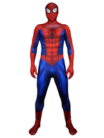 Fasching Spiderman Peter Parker Marvel Comics Karneval Cosplay Kostüm Lycra Spandex Catsuit Overall Karneval Kostüm Faschingskostüme