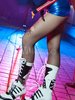 Fasching Suicide Squad Harley Quinn schwarze Strümpfe