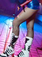 Fasching Suicide Squad Harley Quinn schwarze Strümpfe