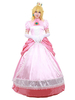 Fasching Super Mario Bros Cosplay Kostüm Prinzessin Peach Pink 4 Stück Cosplay Set Fasching Karneval Kostüm Faschingskostüme