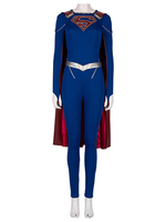 Fasching Supergirl Cosplay Supergirl Saison 5 Jumpsuit Baumwolle DC Comic Cosplay Kostüm Karneval Kostüm Faschingskostüme