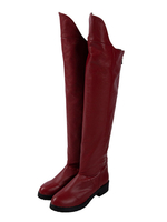 Fasching Supergirl Season 5 Cosplay Stiefel Supergirl Rot Kunstleder DC Comics Cosplay Schuhe Faschingskostüme