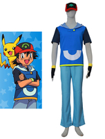 Fasching von Pokemon Ash Ketchum Cosplay Kostüm Karneval Kostüm Faschingskostüme