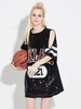 Faschingskostüm 0 1 in Hip Hop-Style für Damen Set mit Kleid und Pailletten bestickt und Buchstaben Muster Karneval Kostüm