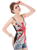 Faschingskostüm 0 1 in Hip Hop-Style für Damen Top Oberteil Lycra Spandex mit Glitzer Karneval Kostüm