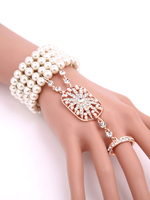 Faschingskostüm 1920er Jahre Charleston Great Gatsby Kostüm Zubehör Frauen Vintage Slave Armband Ring Karneval Kostüm