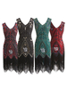 Faschingskostüm 1920er Jahre Flapper Kleider Great Gatsby Kostüm Pailletten Fringe Frauen Retro Kostüm