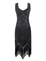 Faschingskostüm 1920er Jahre Flapper Kleider Pailletten Fransen Great Gatsby Kostüm Frauen Retro Kostüm Karneval Kostüm