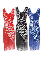 Faschingskostüm 1920er Jahre Flapper Kleider Pailletten Fringe Frauen Great Gatsby Kostüm Vintage Kostüme