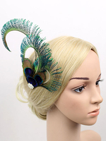 Faschingskostüm 1920er Jahre Flapper Stirnband Kopfbedeckungen Vintage Great Gatsby Pfauenfedern Frauen Haarschmuck Karneval Kostüm