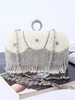 Faschingskostüm 1920er Jahre Great Gatsby Accessoire Flapper Kleid Accessoires Silber Nieten Ketten Frauen Clutch Taschen