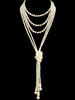 Faschingskostüm 1920er Jahre Great Gatsby Accessoire Flapper Kleid Accessoires White Pearl Knotted Layered Halskette Karneval Kostüm