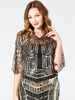 Faschingskostüm 1920er Jahre Great Gatsby Retro Kostüm 2020 Blond Pailletten Damen Flapper Oberteil Karneval Kostüm Karneval Kostüm