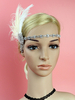 Faschingskostüm 1920er Jahre Great Gatsby Stirnband Flapper Headpieces Feder Strass Frauen Retro Haarschmuck Karneval Kostüm Karneval Kostüm