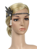Faschingskostüm 1920er Jahre Great Gatsby Stirnband Flapper Headpieces Strass Perlen Frauen Vintage Haarschmuck Karneval Kostüm Karneval Kostüm