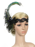 Faschingskostüm 1920er Jahre Great Gatsby Stirnband Pfau Federn Retro Haarschmuck Frauen Flapper Stirnband Karneval Kostüm Karneval Kostüm