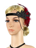 Faschingskostüm 1920er Jahre Great Gatsby Stirnband Strass Feder Frauen Retro Haarschmuck Flapper Stirnband Karneval Kostüm Karneval Kostüm