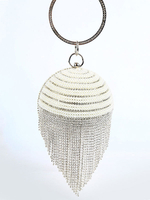 Faschingskostüm 1920er Jahre Great Gatsby Zubehör Perle Strass Kette Flapper Kleid Zubehör Silber Nieten Clutch Taschen