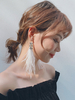 Faschingskostüm 1920er Jahre große Gatsby Zubehör Flapper Kleid Zubehör White Feather Strass Ohrring Karneval Kostüm Karneval Kostüm