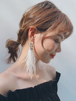 Faschingskostüm 1920er Jahre große Gatsby Zubehör Flapper Kleid Zubehör White Feather Strass Ohrring Karneval Kostüm Karneval Kostüm