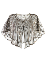 Faschingskostüm 1920er Jahre große Gatsby Zubehör Pailletten Flapper Cape Coat Champagner Retro Kostümzubehör Karneval Kostüm