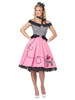 Faschingskostüm 1970er Jahre Kostüm Retro Kostüme Rüschen Skater Kleid Hippies Set Karneval Kostüm Karneval Kostüm