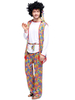 Faschingskostüm 1970er Kostüm Männer Retro Kostüme Starflower Hippie White Fringe Langarm Top Weste Faschingskostüm