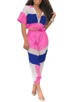 Faschingskostüm 1970er Kostüm Retro Kostüme Karneval Kostüm Color Block Sport Outfit