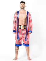 Faschingskostüm 1980er Jahre Retro Kostüme Männer Boxen Robe Star And Stripe Karneval Kostüm-Kostüm Karneval Kostüm