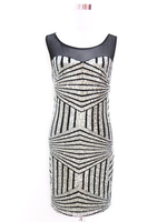 Faschingskostüm 20er Jahre Kleid Charleston Kleid für Damen Lycra Spandex Vintage Kleid Karneval Kostüm