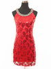 Faschingskostüm 20er Jahre Kleid Charleston Kleid für Damen Lycra Spandex Vintage Kleid Karneval Kostüm