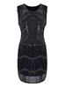 Faschingskostüm 20er Jahre Kleid Charleston Kleid für Damen mit Pailletten bestickt Vintage Kleid Karneval Kostüm