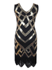 Faschingskostüm 20er Jahre Kleid Charleston Kleid für Damen mit Pailletten bestickt Vintage Kleid Karneval Kostüm