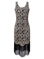 Faschingskostüm 20er Jahre Kleid Charleston Kleid für Damen mit Pailletten bestickt Vintage Kleid Karneval Kostüm