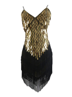 Faschingskostüm 20er Jahre Kleid Charleston Kleid für Damen mit Pailletten bestickt Vintage Kleid Karneval Kostüm