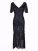 Faschingskostüm 20er Jahre Kleid Charleston Kleid für Damen mit Pailletten bestickt Vintage Kleid Karneval Kostüm