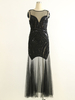 Faschingskostüm 20er Jahre Kleid Charleston Kleid für Damen mit Pailletten bestickt Vintage Kleid Karneval Kostüm