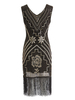 Faschingskostüm 20er Jahre Kleid Charleston Kleid für Damen mit Pailletten bestickt Vintage Kleid Karneval Kostüm