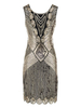 Faschingskostüm 20er Jahre Kleid Charleston Kleid für Damen mit Pailletten bestickt Vintage Kleid Karneval Kostüm