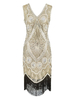 Faschingskostüm 20er Jahre Kleid Charleston Kleid für Damen mit Pailletten bestickt Vintage Kleid Karneval Kostüm