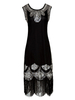 Faschingskostüm 20er Jahre Kleid Charleston Kleid für Damen Polyester mit Fransen Vintage Kleid Karneval Kostüm