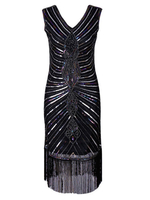 Faschingskostüm 20er Jahre Kleid Charleston Kleid für Damen Polyester Vintage Kleid Karneval Kostüm