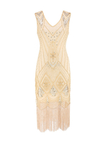 Faschingskostüm 20er Jahre Kleid Charleston Kleid für Damen Polyester Vintage Kleid Karneval Kostüm