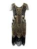 Faschingskostüm 20er Jahre Kleid Charleston Kleid für Damen Polyester Vintage Kleid Karneval Kostüm