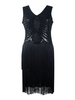 Faschingskostüm 20er Jahre Kleid Charleston Kleid für Damen Polyester Vintage Kleid Karneval Kostüm