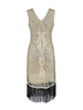 Faschingskostüm 20er Jahre Kleid Charleston Kleid für Damen Polyester Vintage Kleid Karneval Kostüm