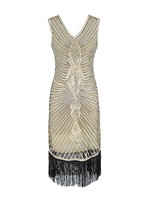 Faschingskostüm 20er Jahre Kleid Charleston Kleid für Damen Polyester Vintage Kleid Karneval Kostüm