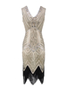Faschingskostüm 20er Jahre Kleid Charleston Kleid für Damen Polyester Vintage Kleid Karneval Kostüm